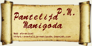 Pantelija Manigoda vizit kartica